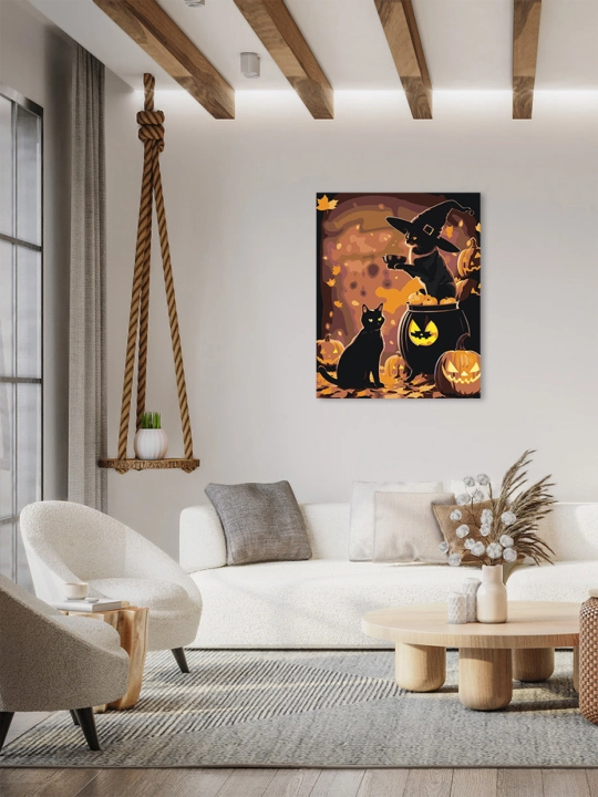 Картина рисование по номерам ARTERY "Хэллоуин", раскраска на холсте, 40 * 50 см