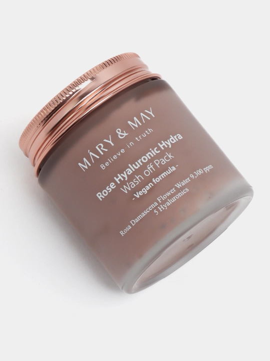 Глиняная маска для глубокого увлажнения Mary&May Rose Hyaluronic Hydra Wash off Pack, 125 г