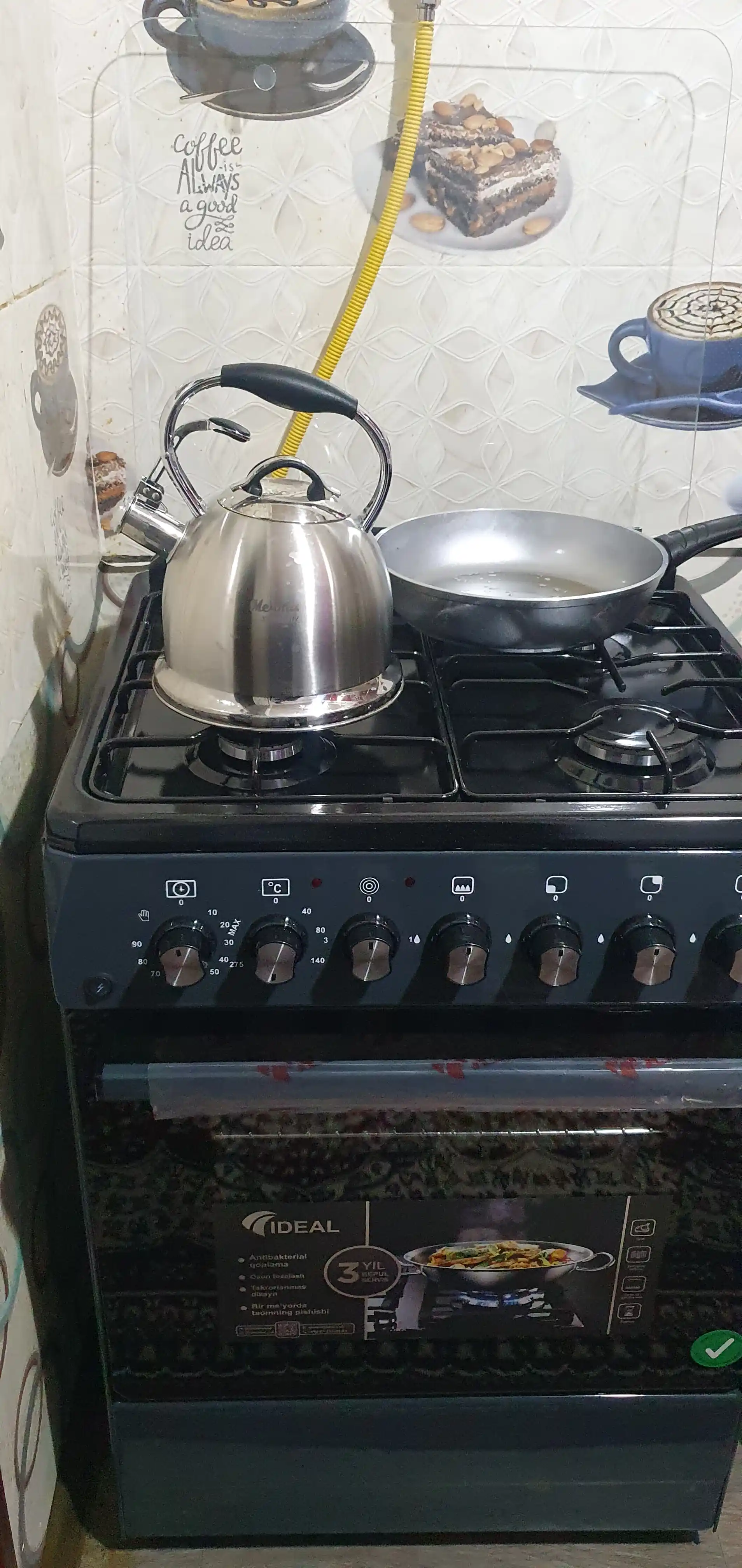 Ideal L350 3+1 konforkali gaz plitasi, pech hajmi 65 l, 60 * 60
