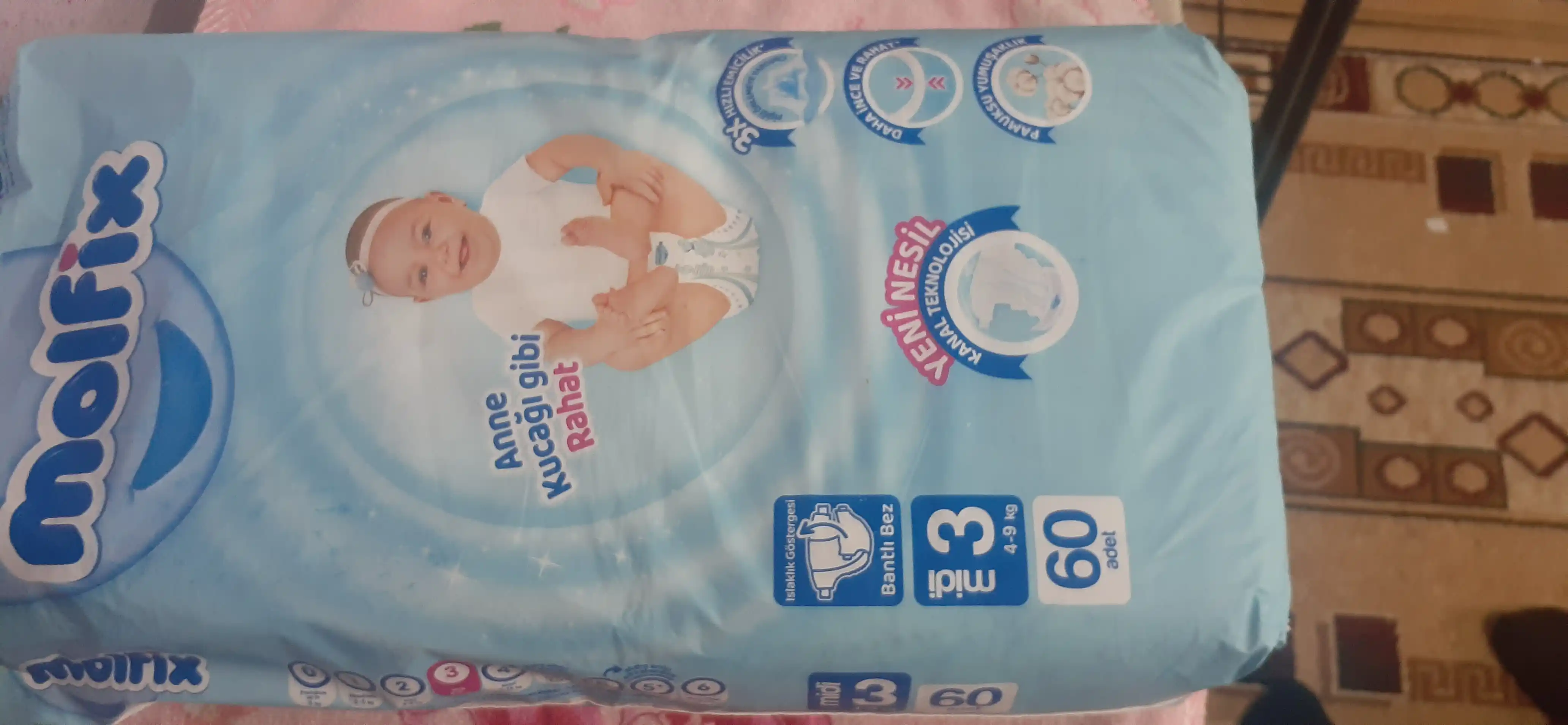 Подгузники для детей Molfix Jumbo 3, 60 шт