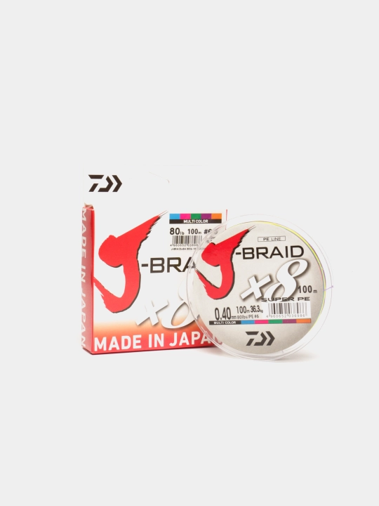 Плетеный шнур для рыбалки J-BRAID Strong х8 разноцветный