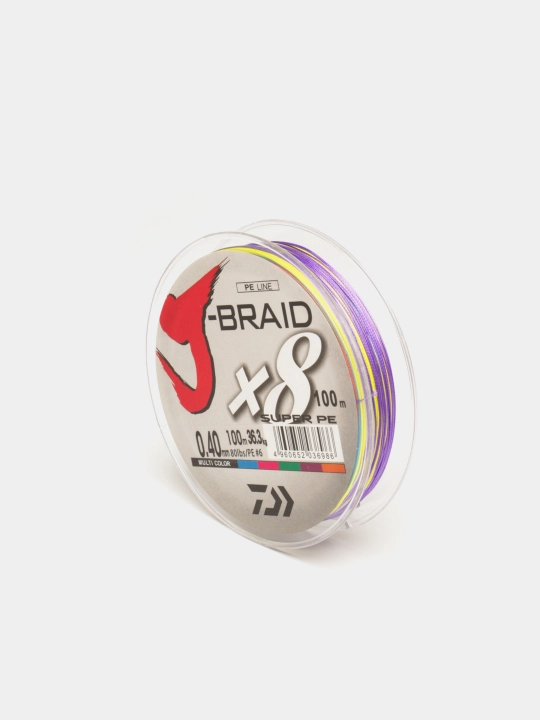 Плетеный шнур для рыбалки J-BRAID Strong х8 разноцветный