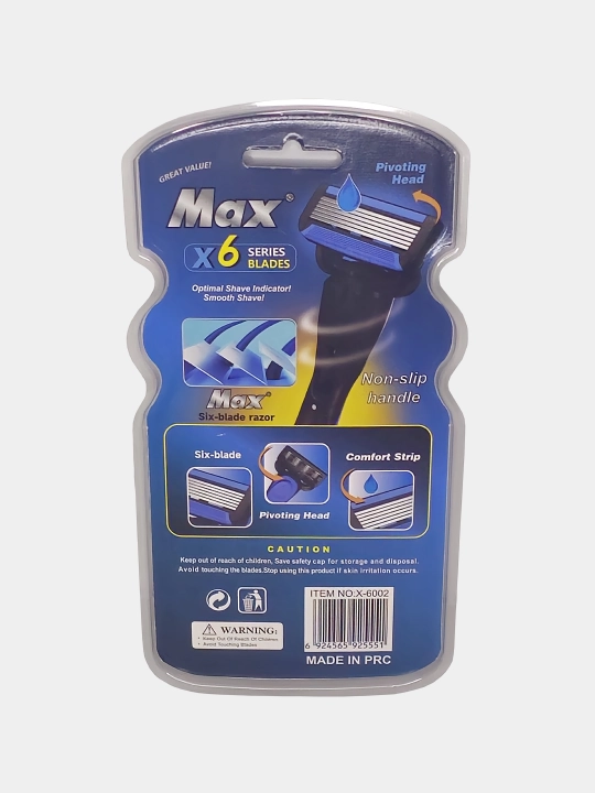Бритвенный станок MAX 6, с 6 лезвиями