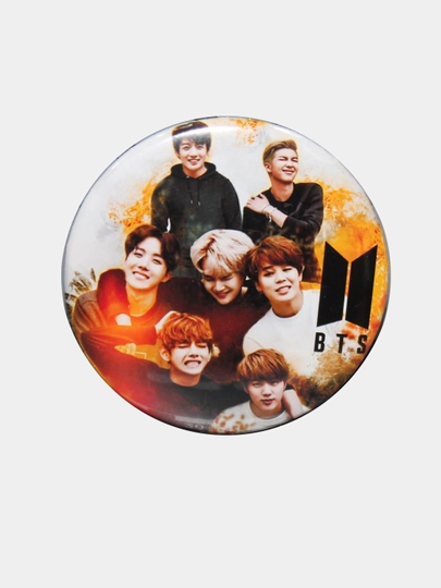 Значки, 58 мм, знаменитой корейской группы BTS — DIY7-BTSARMY-БЕЛЫЙ