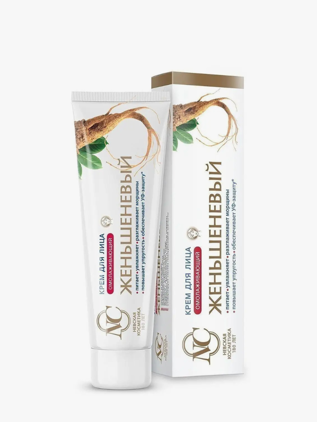Yoshartiruvchi jenshenli yuz kremi, Neva Kosmetikasi, 40 ml