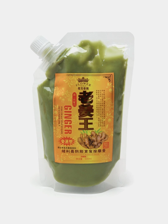 Soch o'sishi uchun zanjabil niqobi, soch to'kilishi va kepekka qarshi, 500 ml