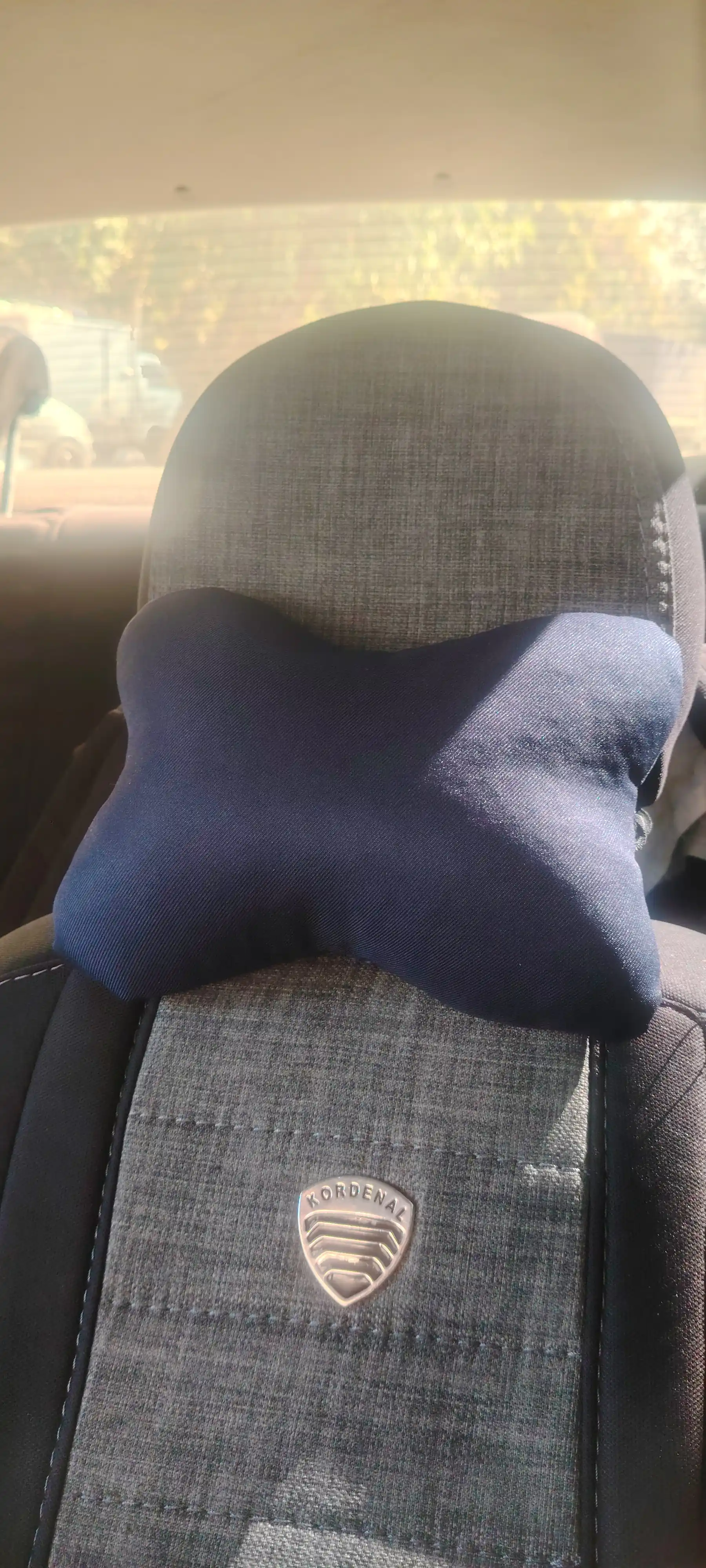 Avtomobil uchun, guruch qobig'idan ortopedik boyin yostig'chasi, ECOMFORT