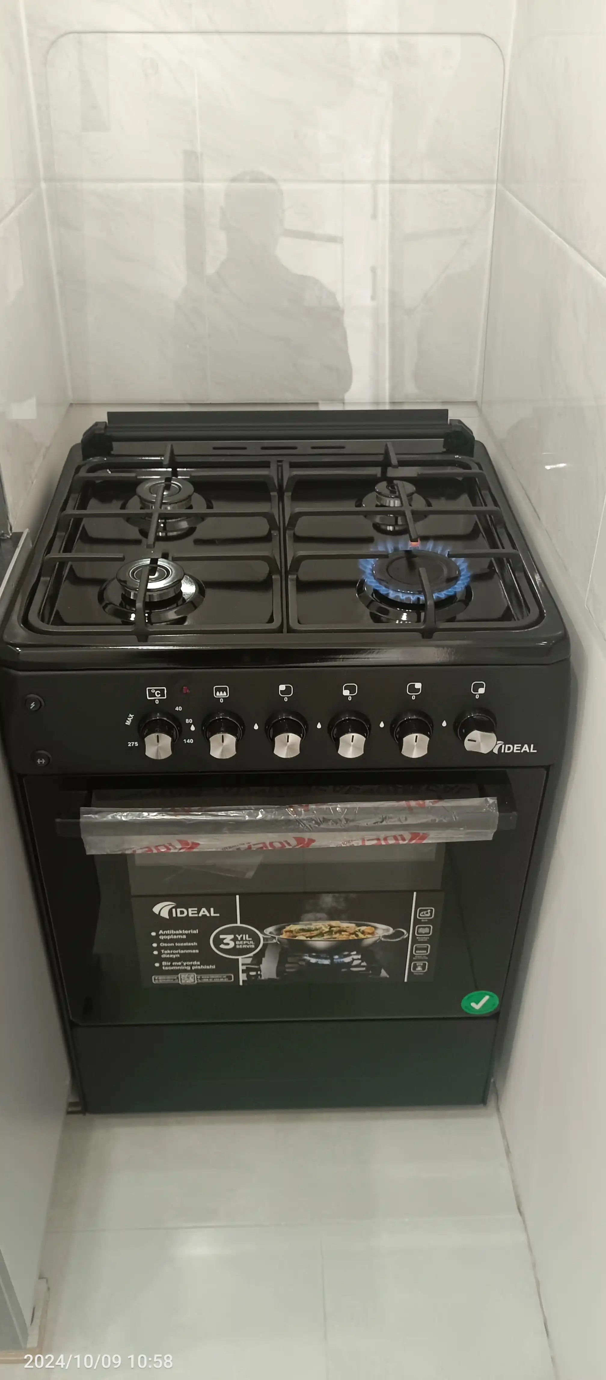 Gaz plitasi Ideal L265, 4 konforkali, pechning hajmi 65 litr, 60 * 60