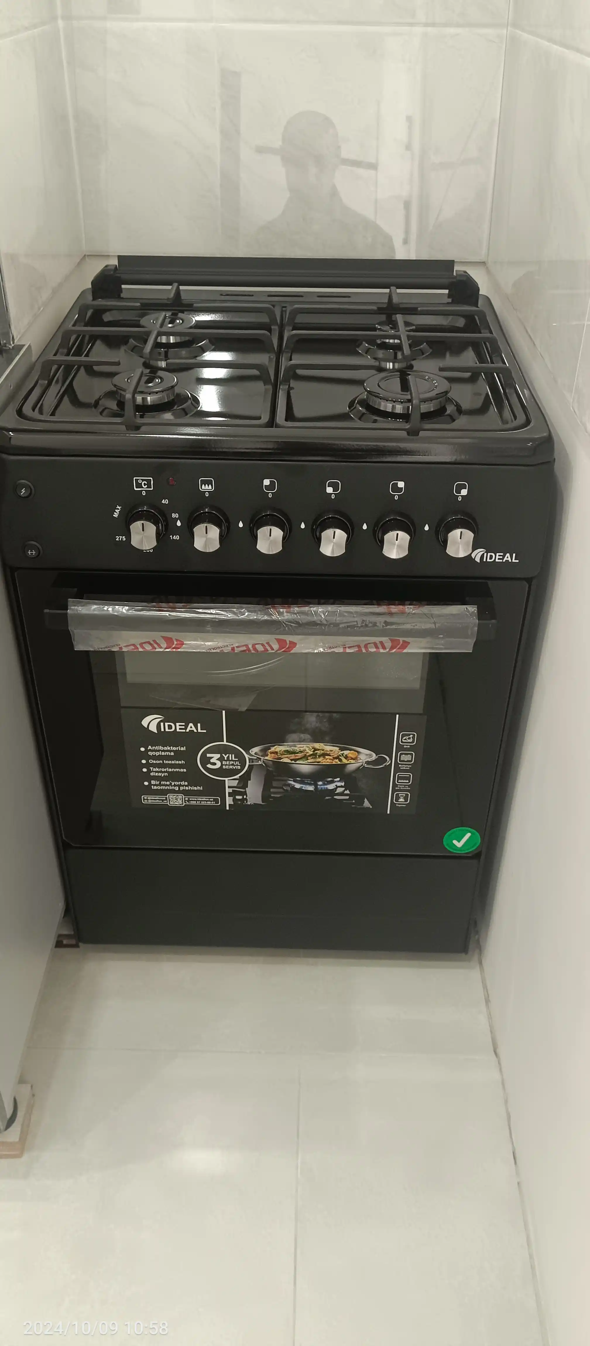 Gaz plitasi Ideal L265, 4 konforkali, pechning hajmi 65 litr, 60 * 60