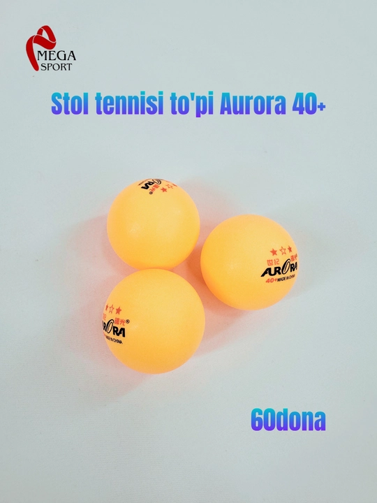 Шарики Aurora для настольного тенниса 40+, 60 шт