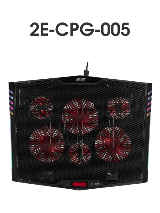 2E GAMING sovutgichli noutbuk tagligi, 14"-17.3," LED yoritgich, kuchli