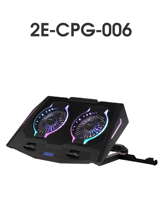 2E GAMING sovutgichli noutbuk tagligi, 14"-17.3," LED yoritgich, kuchli