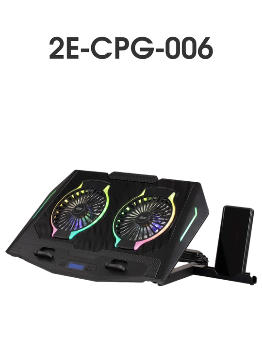 2E GAMING sovutgichli noutbuk tagligi, 14"-17.3," LED yoritgich, kuchli