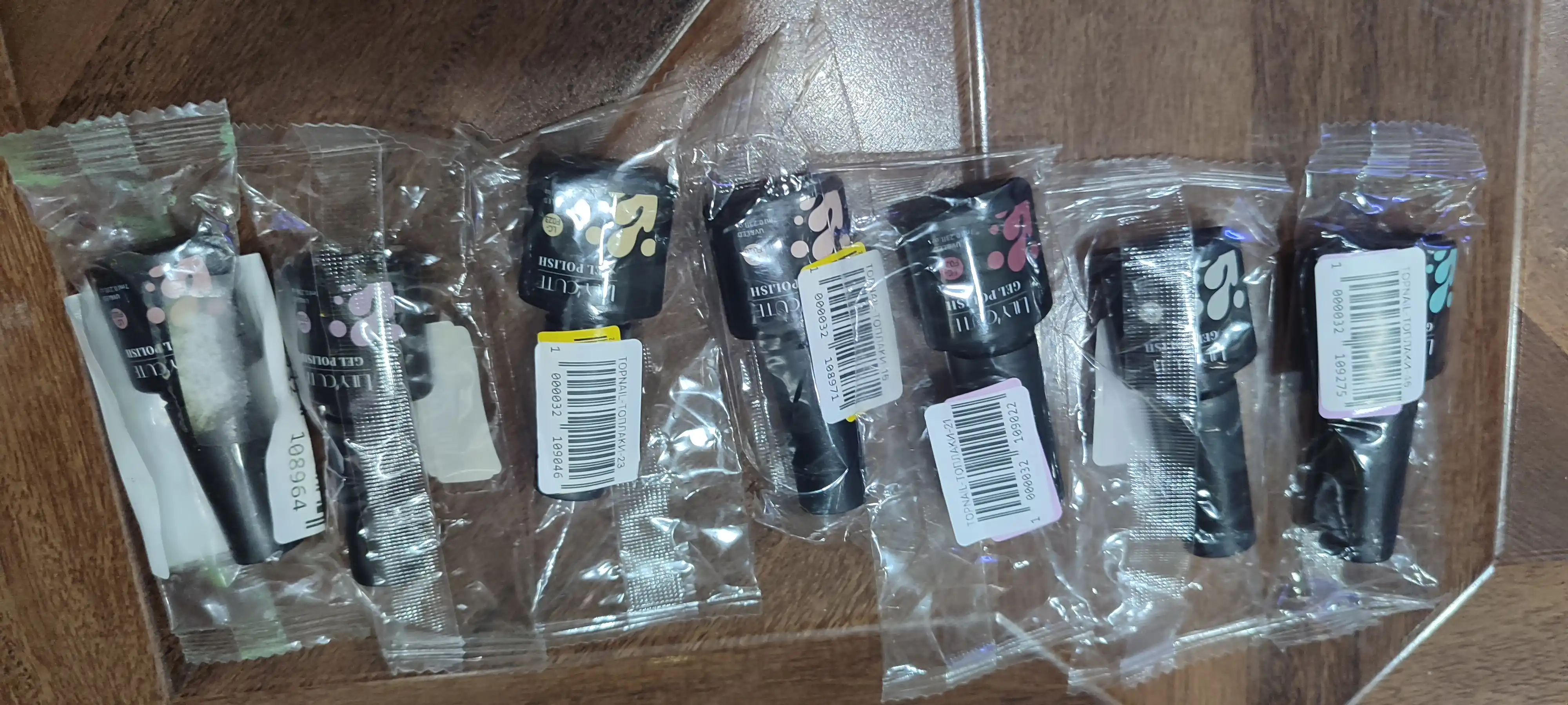 Gel-laklar, 100 ta rang, 7 ml baza, mixlar, manikyur