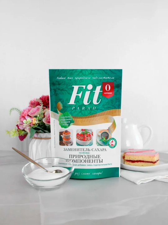 Eritritolga asoslangan shakar o'rnini bosuvchi Fit Parad№ 10, 150 g