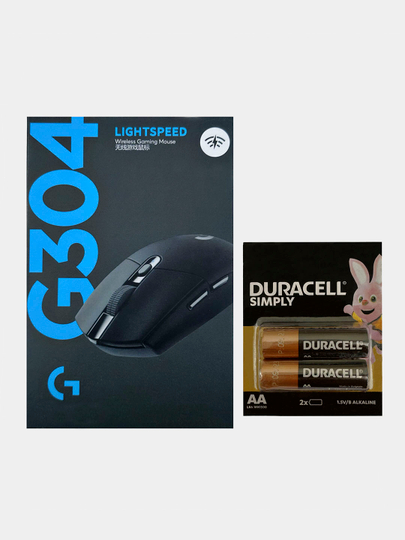 Беспроводная игровая мышь G304 c батарейками в комплекте