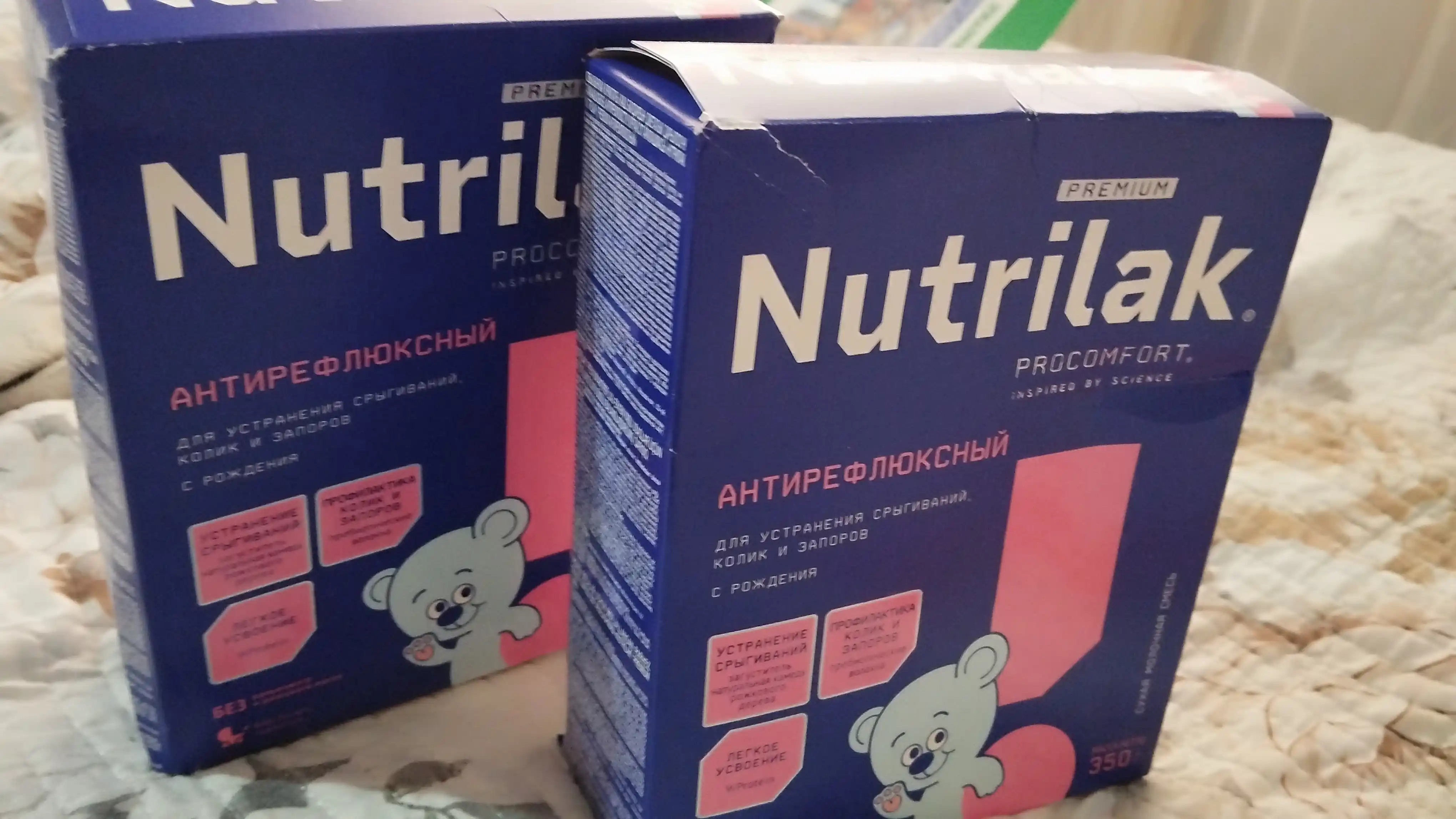 Quruq sutli aralashma Nutrilak Premium, reflyuksga qarshi, 350 gr