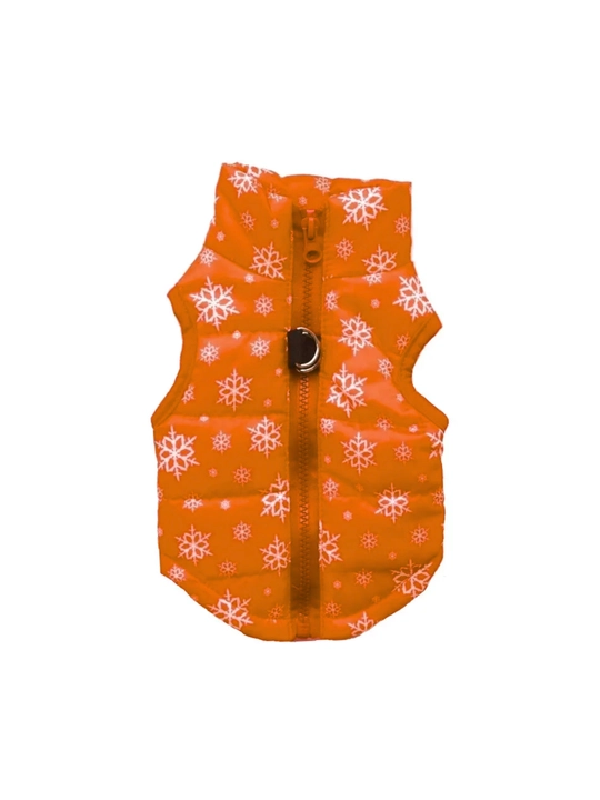 Yorqin naqshli, itlar uchun issiq yengsiz kurtka, XS-XL o'lchamdagi - 