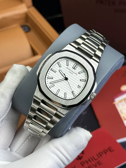 Мужские наручные часы Patek Philippe, дизайн подарочной коробки подойдет к любому стилю — WATCH11-105W047-БЕЛЫЙ