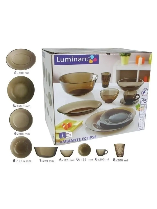 Idishlar to'plami Luminarc Ambiante eclipse L5181, 45 buyumlar
