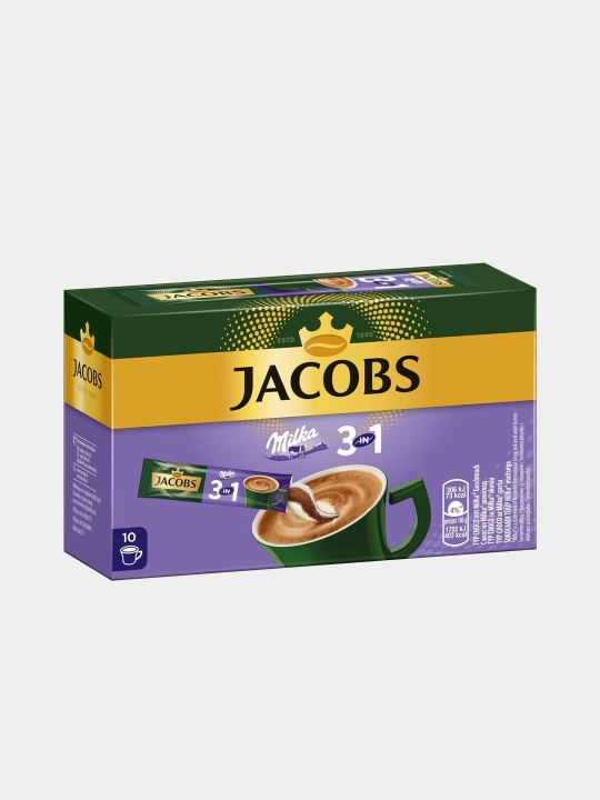 Кофе Jacobs, 3 в 1 Milka, 10 шт