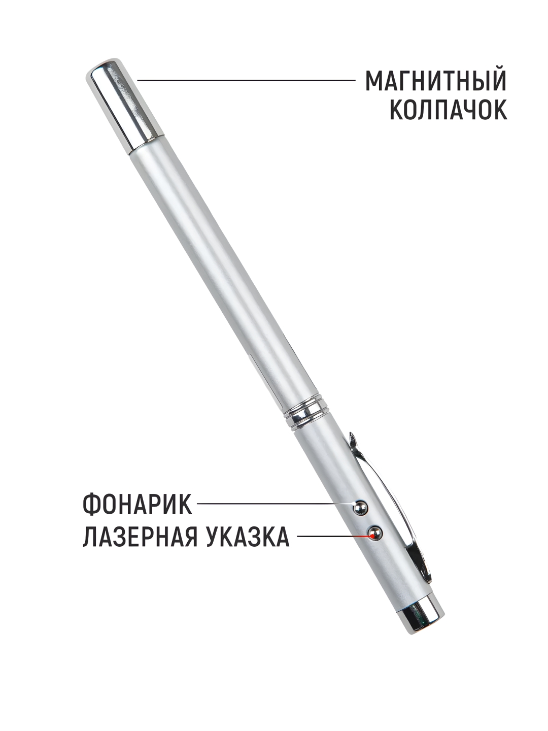 Указка ручка для учеников и преподавателей, указка, лазер, фонарик, магнит