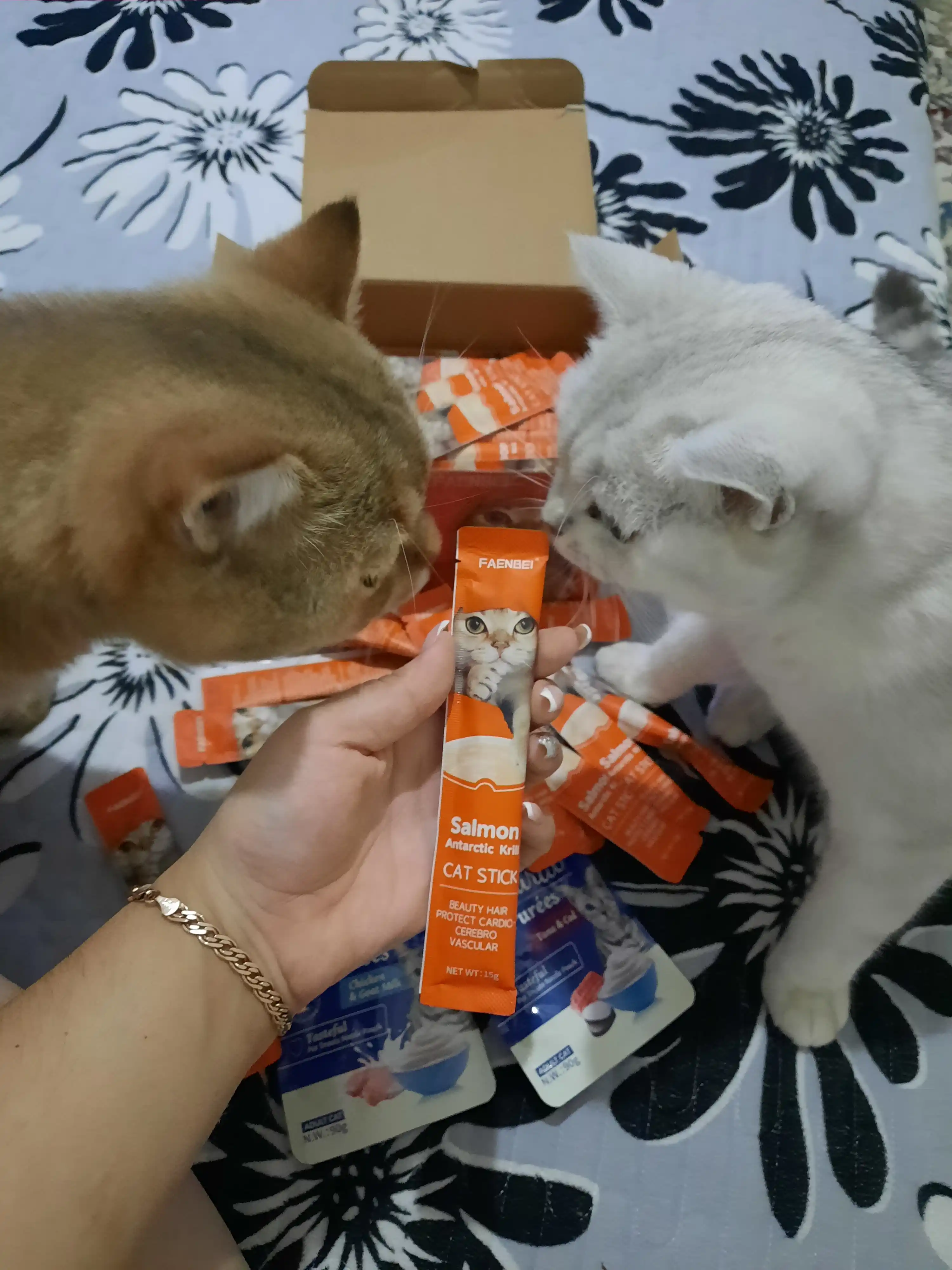 Shirinlik mushuklar uchun Pet Snacks, 60 dona korobkada