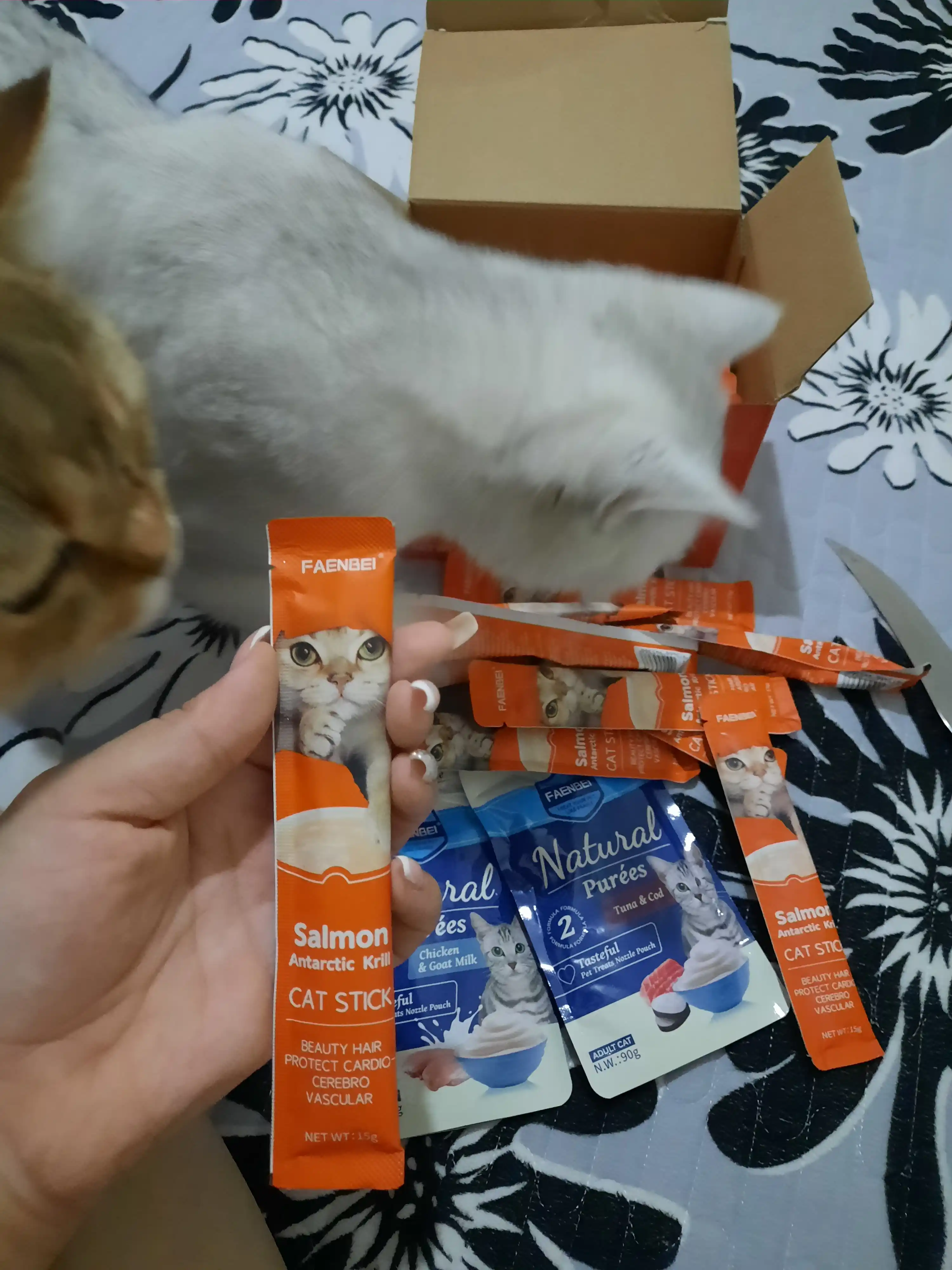 Shirinlik mushuklar uchun Pet Snacks, 60 dona korobkada
