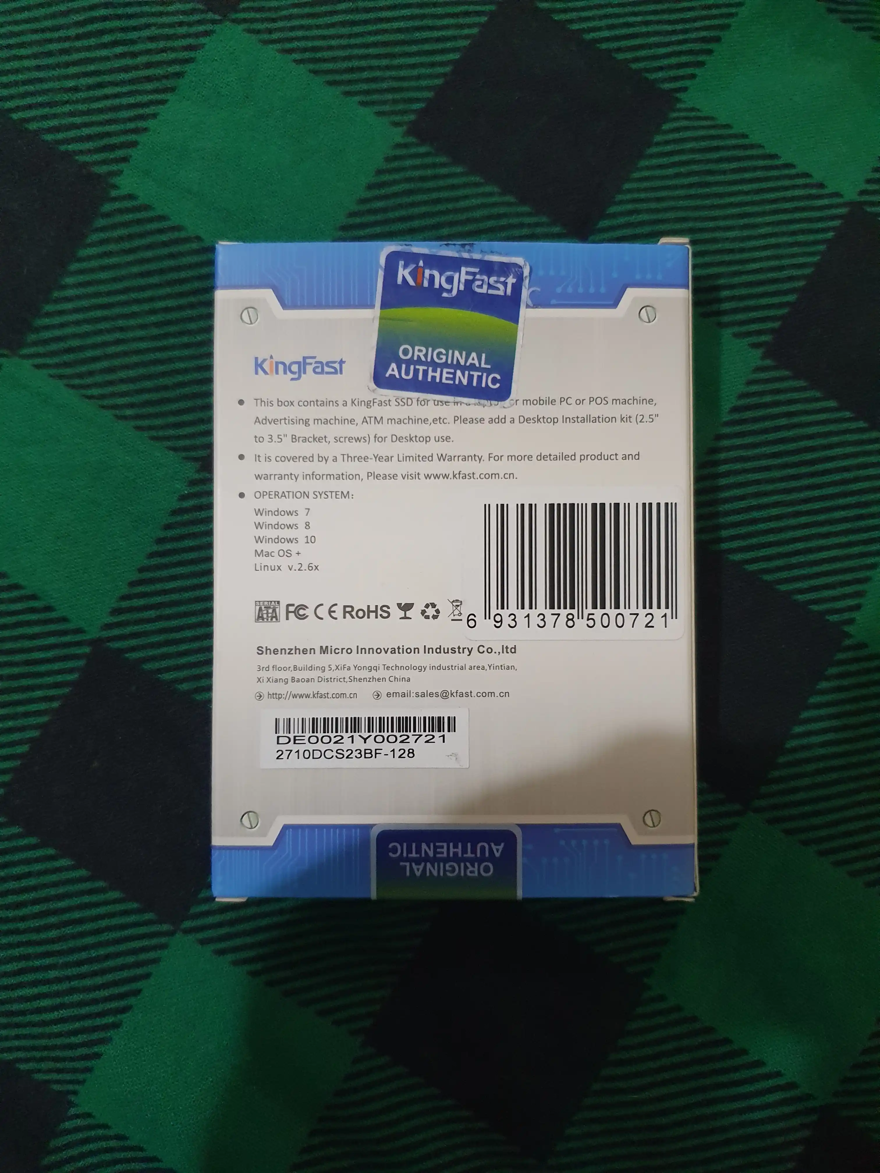 Твердотельные накопители SSD Kingfast SATA III 128GB, 256GB, 512GB, 1TB