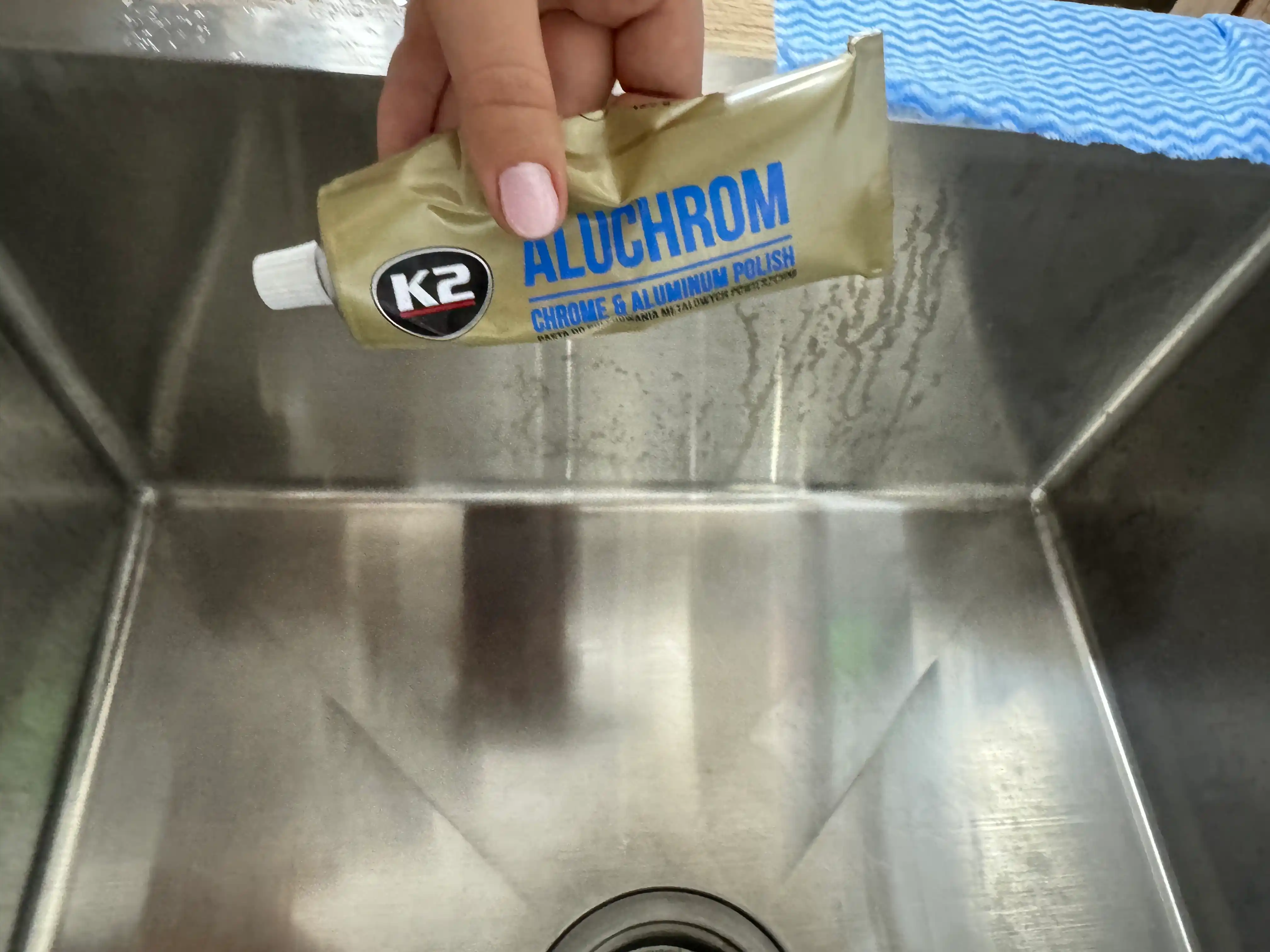К2 ALUCHROM. Xrom va alyuminiy yuzalar uchun polirol, 120 g