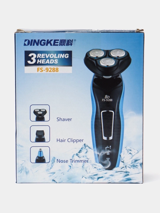 4D Shaver cho‘tkali 3x1 burun va quloq trimmerli elektr ustara