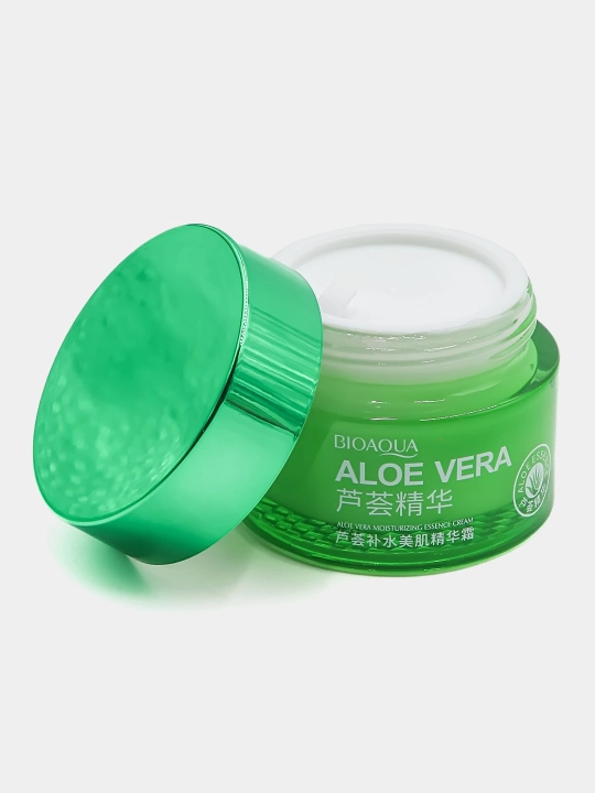 Увлажняющий крем для лица с экстрактом алое Essence Cream Aloe Vera Bioaqua, 50 г