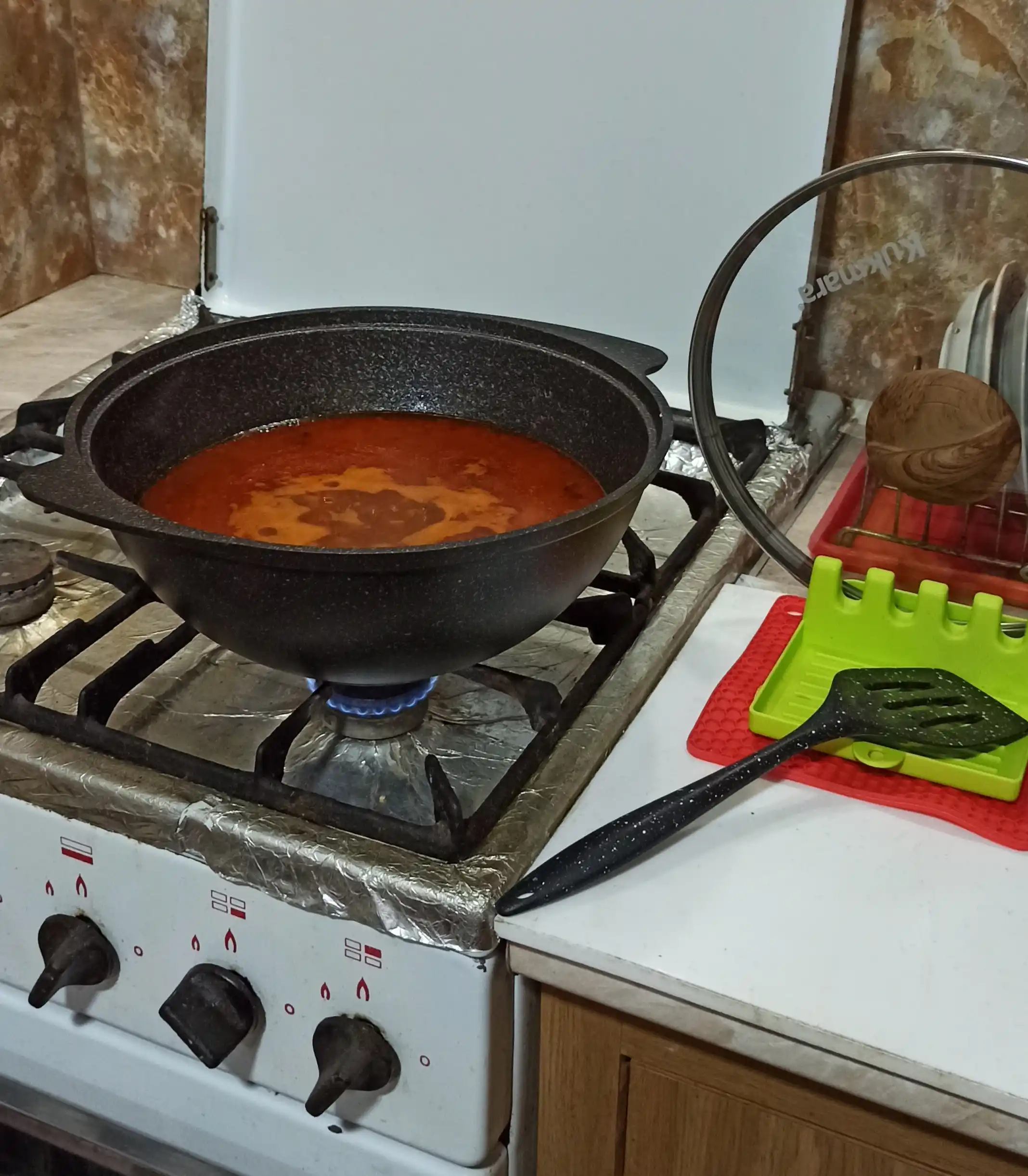 Казан для плова Kukmara, со стеклянной и не стеклянной крышкой, Granit Ultra 