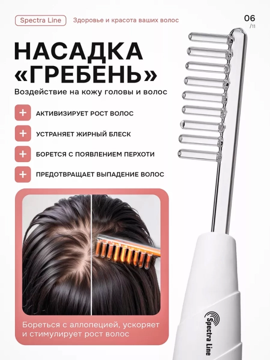 Дарсонваль косметологический аппарат, для лица и тела, роста волос 4, 5 , и 7 насадок