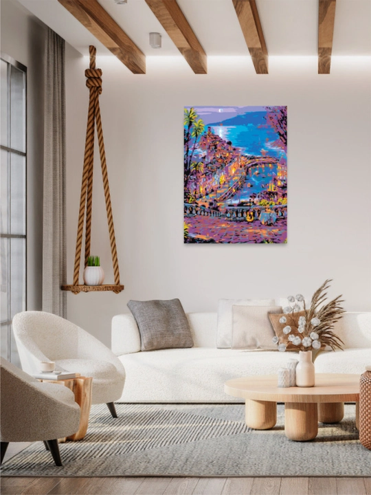 Raqamlar bo'yicha rasm chizish ARTERY "Shahar manzaralari",holstda chizmachilik,40 * 50 sm