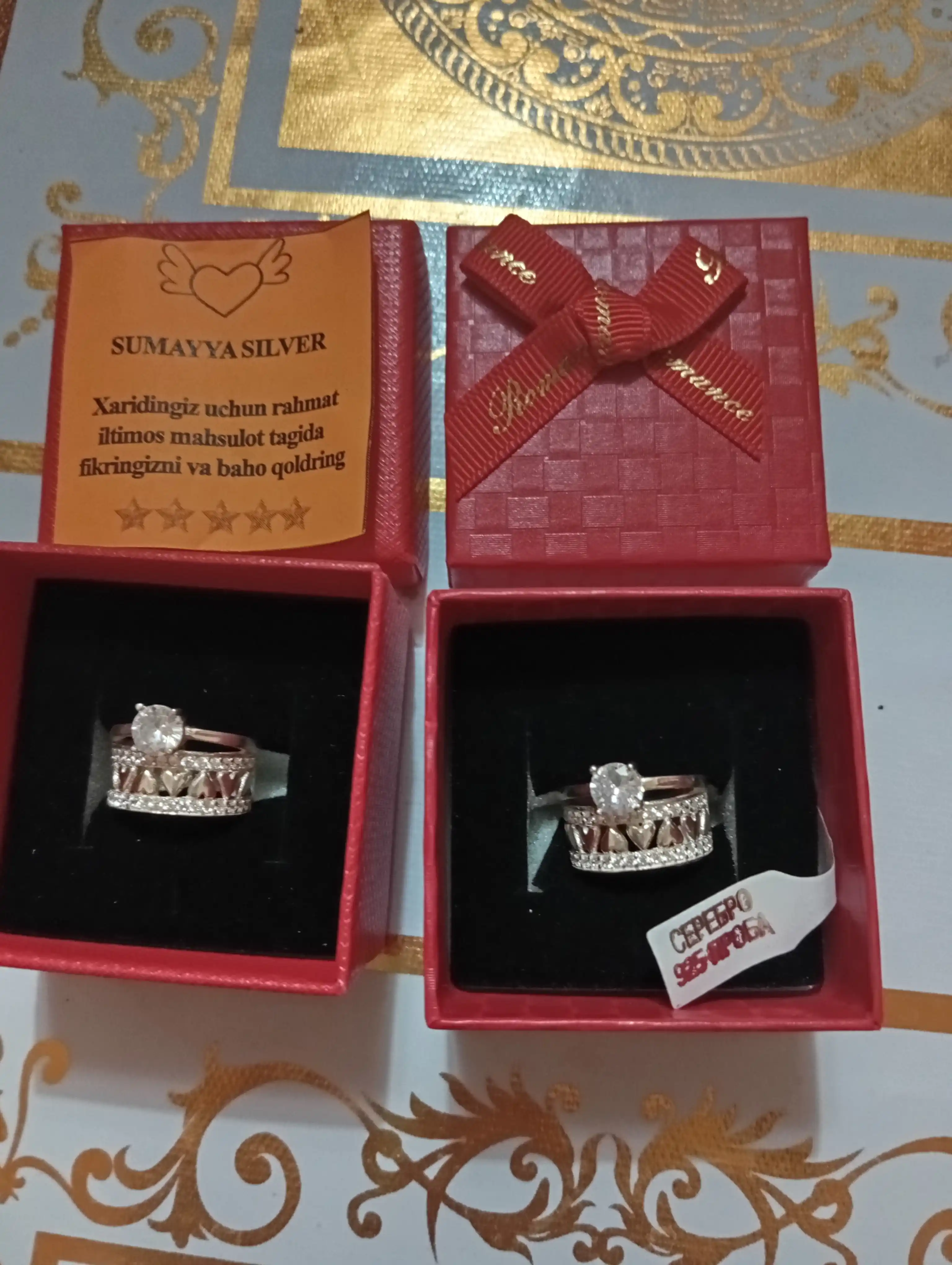 Ayollar kumush uzugi, S925, Sumayya Silver