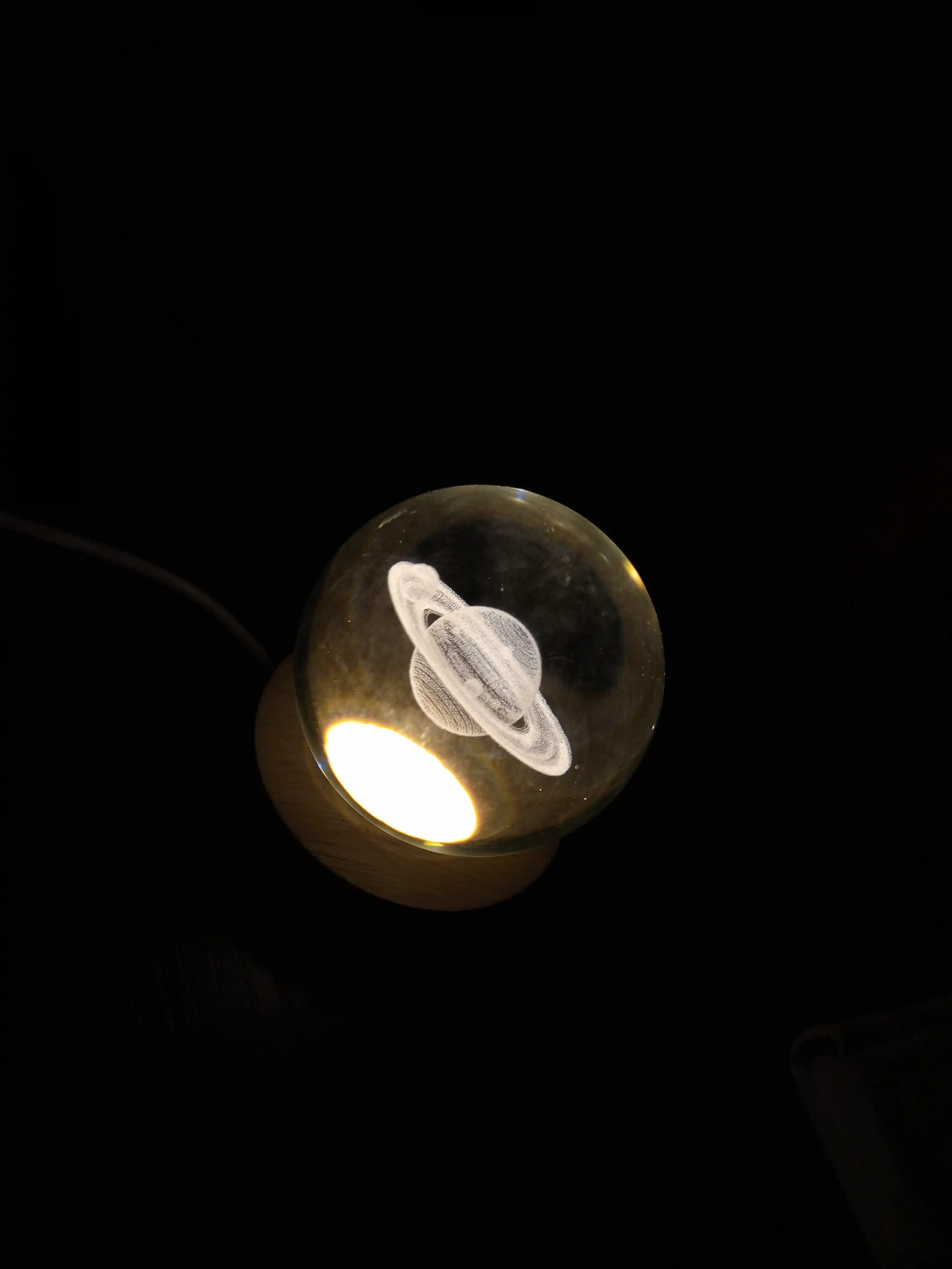 Хрустальный шар ночник 3D, антистресс, настольный светильник, LED, 7x8 см