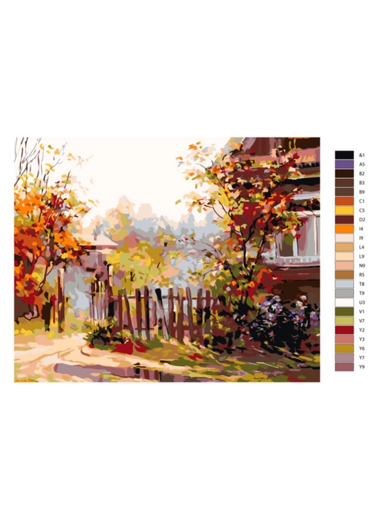 Raqamlar bo'yicha rasm chizish ARTERY "Qishloq manzaralari", holstda chizmachilik, 40*50sm
