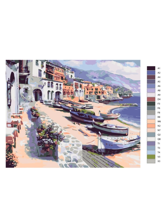 Raqamlar bo'yicha rasm chizish ARTERY "Qishloq manzaralari", holstda chizmachilik, 40*50sm