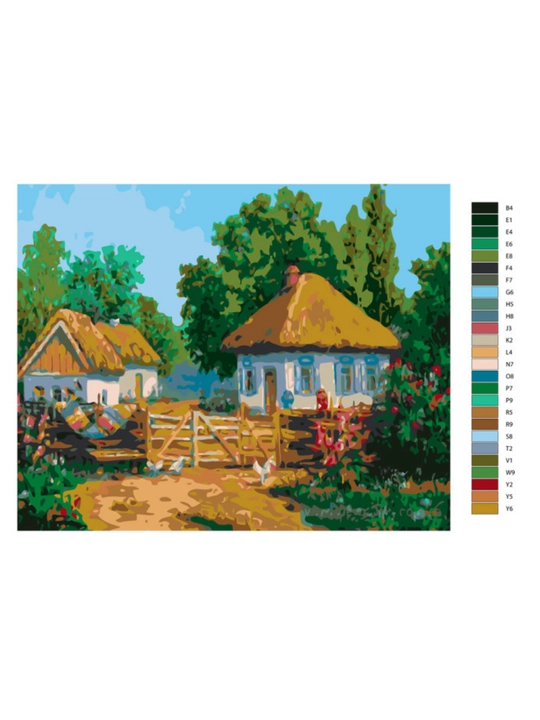 Raqamlar bo'yicha rasm chizish ARTERY "Qishloq manzaralari", holstda chizmachilik, 40*50sm