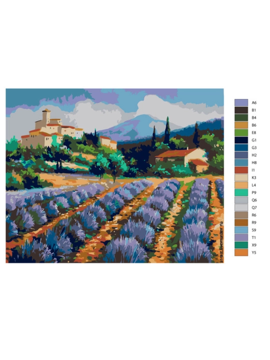 Raqamlar bo'yicha rasm chizish ARTERY "Qishloq manzaralari", holstda chizmachilik, 40*50sm