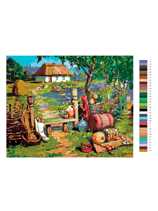 Raqamlar bo'yicha rasm chizish ARTERY "Qishloq manzaralari", holstda chizmachilik, 40*50sm