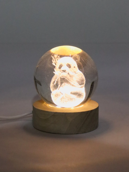 Хрустальный шар ночник 3D, антистресс, настольный светильник, LED, 7x8 см