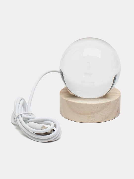 Хрустальный шар ночник 3D, антистресс, настольный светильник, LED, 7x8 см