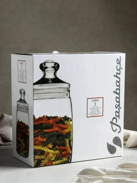 Pasabahce Chesni 1100 ml shisha saqlash bankalari, banka to‘plami 2 dona