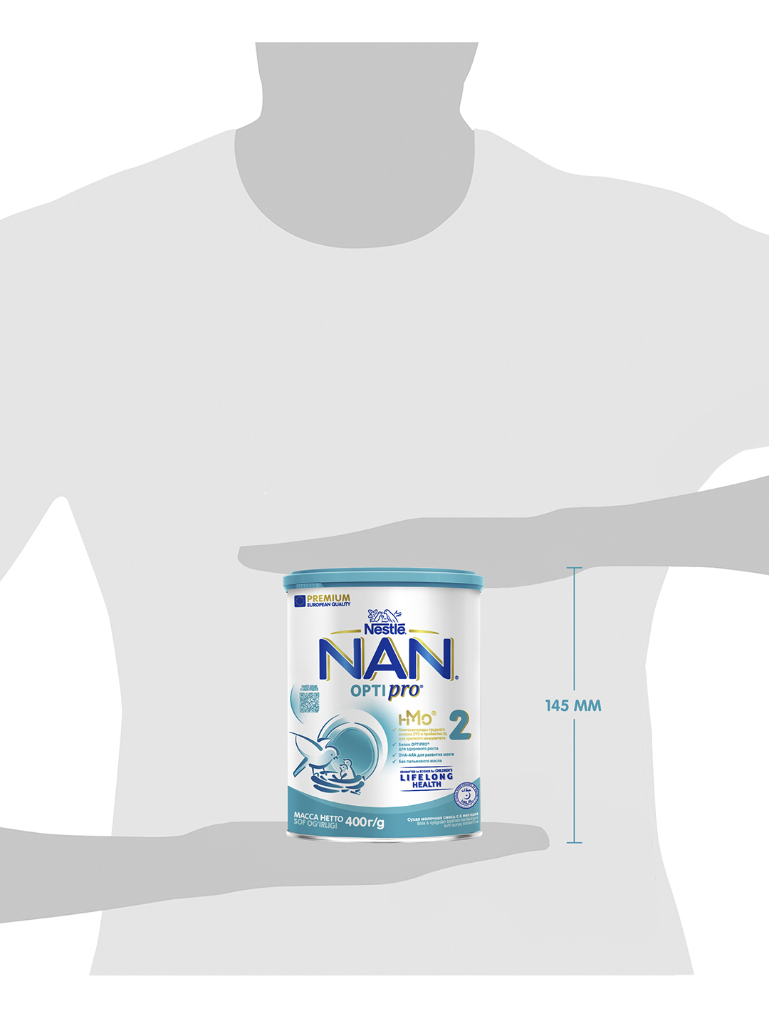 Sutli aralashma, NAN 2 OPTIPRO 2’FL oligosaxaridlar bilan, 6 oylik bolalar uchun, 400 gr