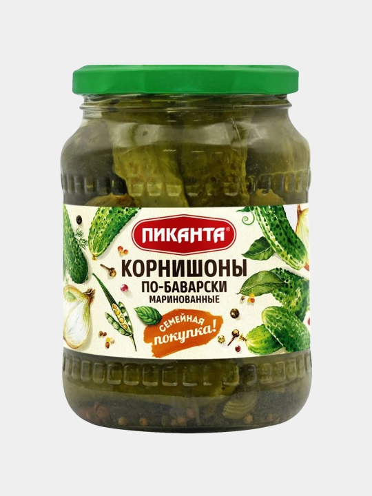 Kornishonlar Пиканта, Bavariyada, 700 g