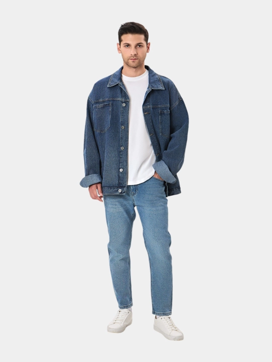 TERRA PRO erkaklar uchun jinsi denim kurtka, SS24CR1-27-19884