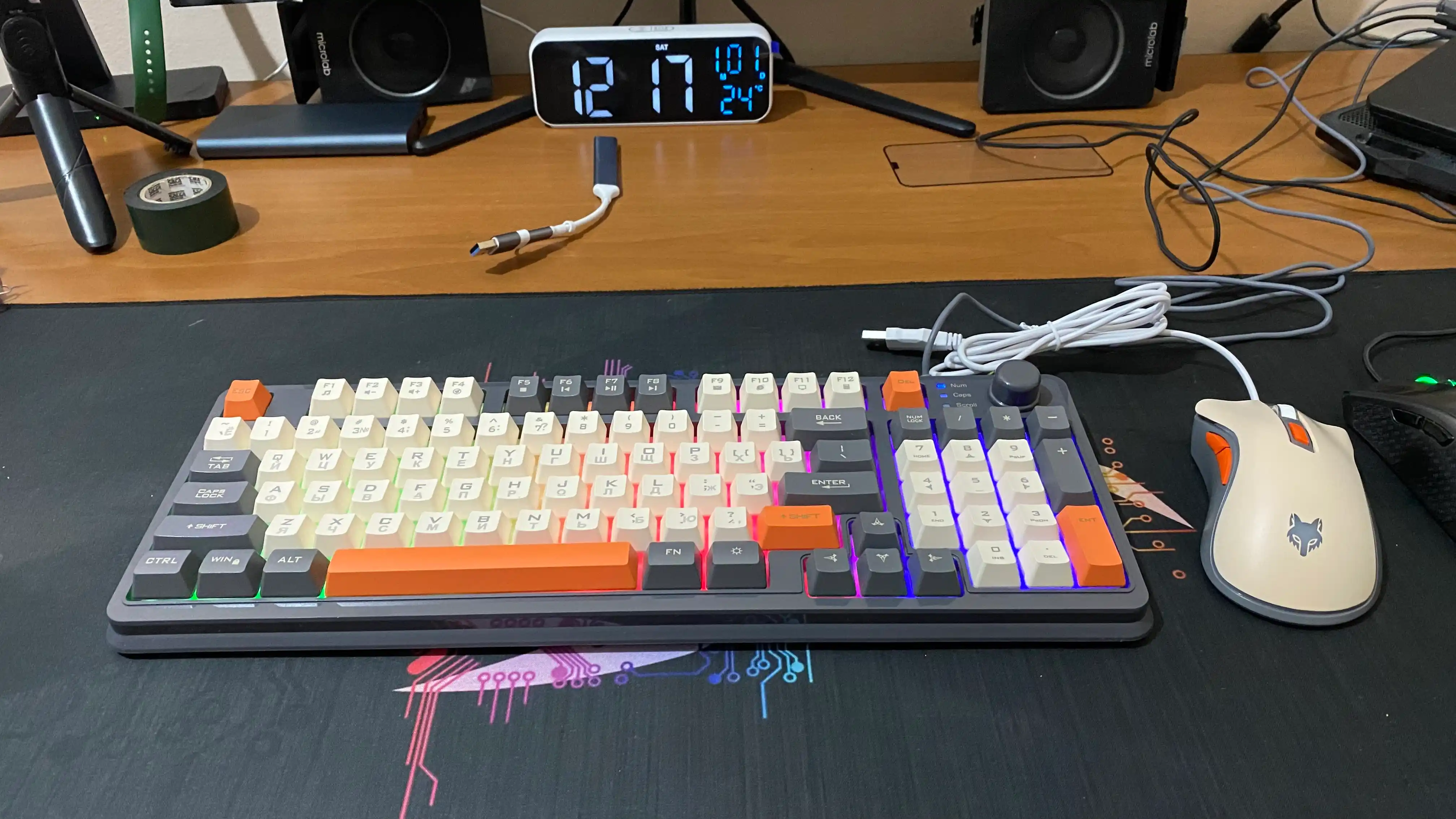 Игровая клавиатура с мышью K820, 94-клавишная, RGB-подсветка