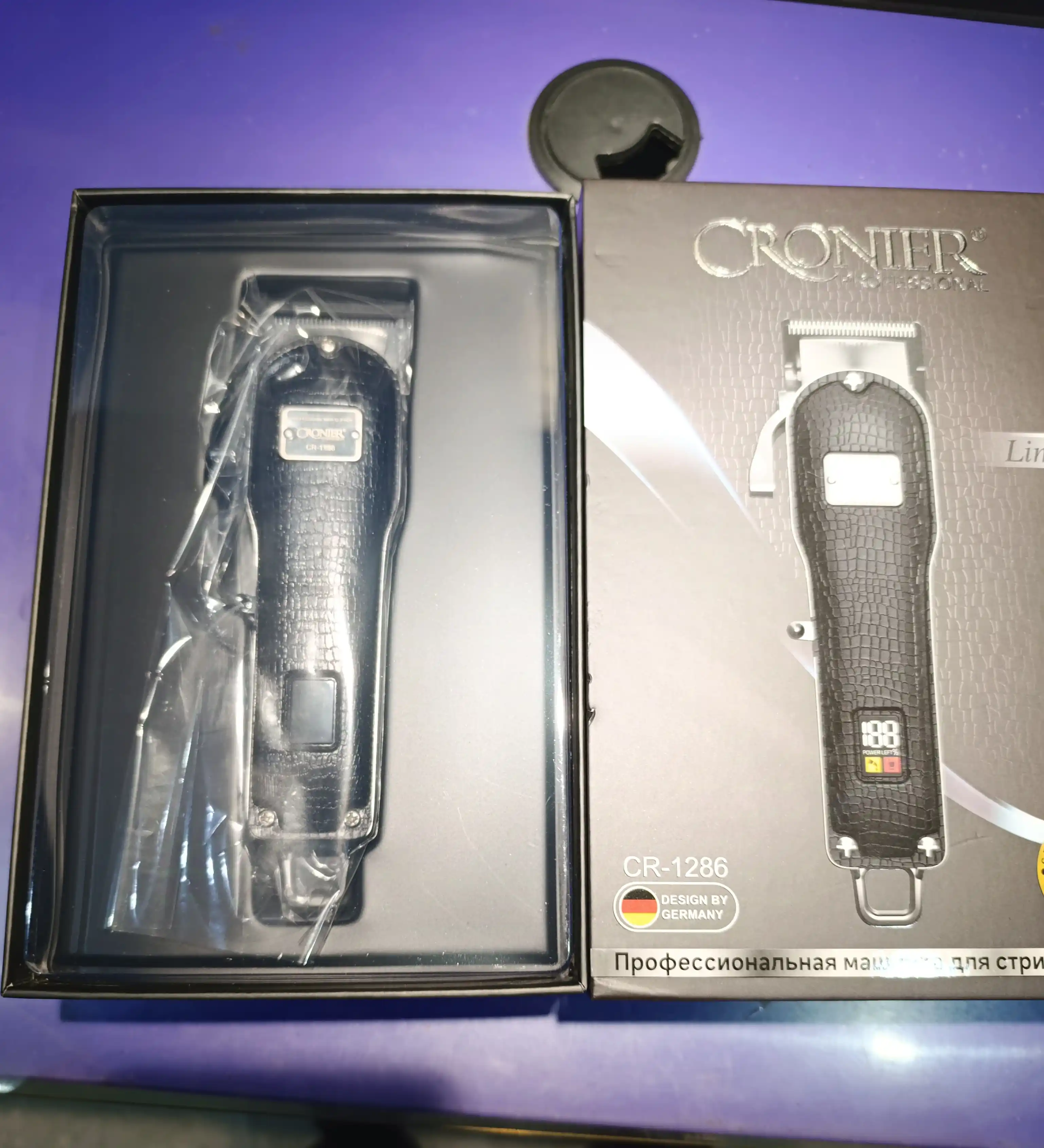 Профессиональная машинка для стрижки волос Cronier, триммер 6500 RPM, 6 насадок
